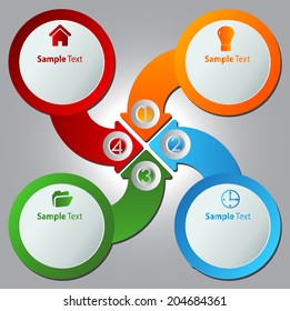 arrow modern template for website and graphic, icon, text box.