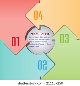 arrow modern template for website and graphic, icon, numbers, text box. 