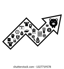 arrow money concept