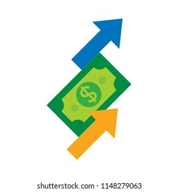 Arrow Money Logo Icon Design