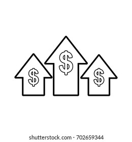 arrow up with money symbol