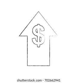 arrow up with money symbol