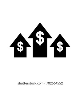 arrow up with money symbol