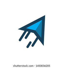 Arrow motion fast logo design