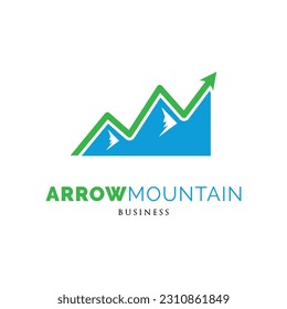 Arrow Mountain Icon Logo Design Template