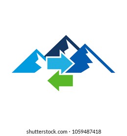 Arrow Mountain Logo Icon Design