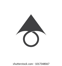 arrow up mountain road abstract logo vector