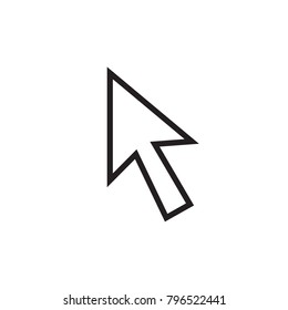 Arrow mouse icon vector isolated on white background. Trendy arrow mouse icon in flat style. Template for app, ui and logo. Icon arrow mouse for your web site. Modern arrow mouse icon, EPS 10