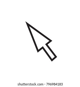 Arrow mouse icon vector isolated on white background. Trendy arrow mouse icon in flat style.Template for app, ui and logo. Icon arrow mouse for your web site. Modern arrow mouse icon, EPS 10