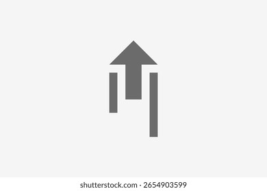 seta mover para cima logotipo rápido