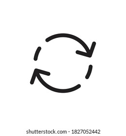 
Arrow, move, refresh, reload, repeat, rotate, update icon, line style. Circle button for website. Vector illustration. Design on white background. EPS 10
