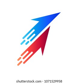Arrow Movement Up Logo Template