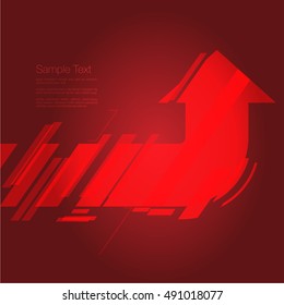 Arrow moving up design template
