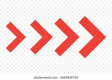 Arrow moving dynamic symbols. Road lines arrow zigzag chevron speeds flat style. EPS 10.