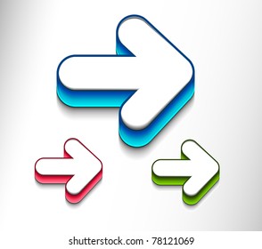 arrow moving icon set. Vector icon design.