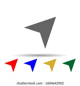 Arrow multi color style icon. Simple glyph, flat vector of arrows icons for ui and ux, website or mobile application