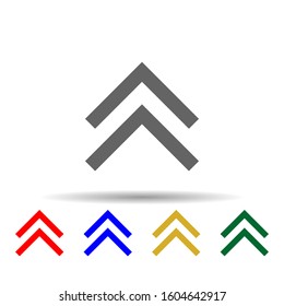 Arrow, up multi color style icon. Simple glyph, flat vector of arrows icons for ui and ux, website or mobile application