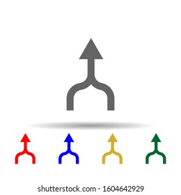 Arrow multi color style icon. Simple glyph, flat vector of arrows icons for ui and ux, website or mobile application