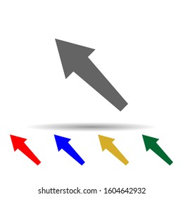 Arrow multi color style icon. Simple glyph, flat vector of arrows icons for ui and ux, website or mobile application