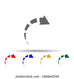 Arrow multi color style icon. Simple glyph, flat vector of arrows icons for ui and ux, website or mobile application