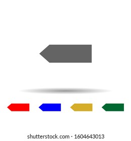 Arrow multi color style icon. Simple glyph, flat vector of arrows icons for ui and ux, website or mobile application