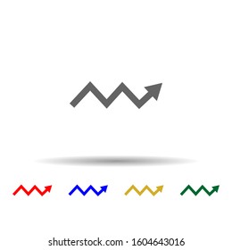 Arrow multi color style icon. Simple glyph, flat vector of arrows icons for ui and ux, website or mobile application