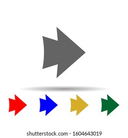 Arrow multi color style icon. Simple glyph, flat vector of arrows icons for ui and ux, website or mobile application
