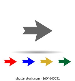 Arrow multi color style icon. Simple glyph, flat vector of arrows icons for ui and ux, website or mobile application