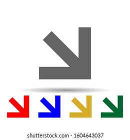 Arrow multi color style icon. Simple glyph, flat vector of arrows icons for ui and ux, website or mobile application