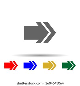 Arrow multi color style icon. Simple glyph, flat vector of arrows icons for ui and ux, website or mobile application