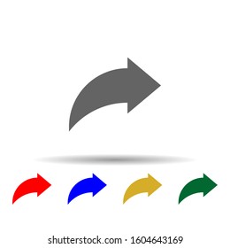 Arrow multi color style icon. Simple glyph, flat vector of arrows icons for ui and ux, website or mobile application