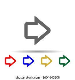 Arrow multi color style icon. Simple glyph, flat vector of arrows icons for ui and ux, website or mobile application