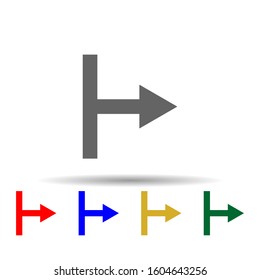 Arrow multi color style icon. Simple glyph, flat vector of arrows icons for ui and ux, website or mobile application