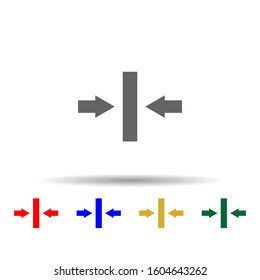 Arrow multi color style icon. Simple glyph, flat vector of arrows icons for ui and ux, website or mobile application