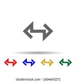 Arrow multi color style icon. Simple glyph, flat vector of arrows icons for ui and ux, website or mobile application