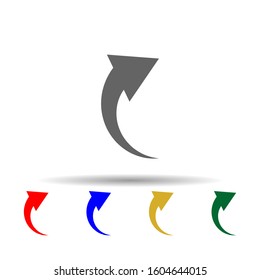 Arrow multi color style icon. Simple glyph, flat vector of arrows icons for ui and ux, website or mobile application