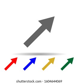 Arrow multi color style icon. Simple glyph, flat vector of arrows icons for ui and ux, website or mobile application