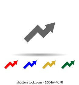 Arrow multi color style icon. Simple glyph, flat vector of arrows icons for ui and ux, website or mobile application