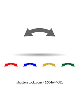 Arrow multi color style icon. Simple glyph, flat vector of arrows icons for ui and ux, website or mobile application
