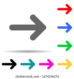 arrow multi color style icon. Simple thin line, outline vector of web icons for ui and ux, website or mobile application