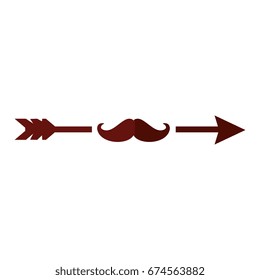arrow with mustache