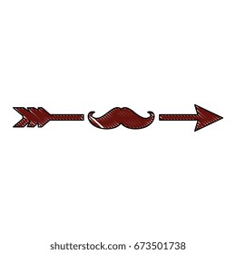 arrow with mustache icon