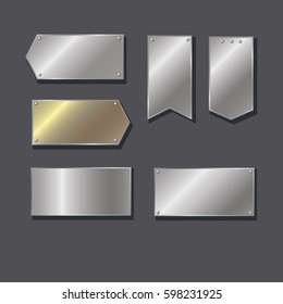 Arrow, nameplate, gradient. Collection of vector design elements.