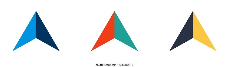 Pfeilsymbol auf weißem Hintergrund. Vektorgrafik