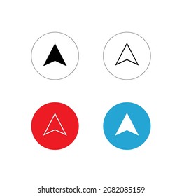 Arrow Navigation, Navigate, Navigator Icon Vector in Flat Style