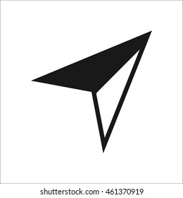 Arrow navigation symbol sign simple icon on background