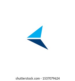 arrow navigator icon. Image style is a flat icon symbol on a rounded square button