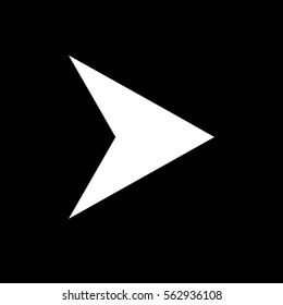 arrow navigator icon. Image style is a flat icon symbol on a rounded square button.