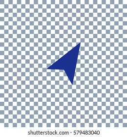 Arrow navigator icon on transparent background