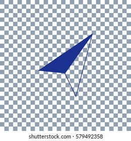 Arrow navigator icon on transparent background